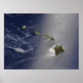 Satellitenansicht der Hawaiianischen Inseln Poster (Vorne)