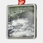 Satellitenansicht der Ölpest 2 Silbernes Ornament (Links)