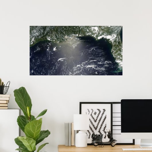 Satellitenansicht der Ölpest Poster (Heimbüro)