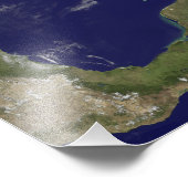 Satellitenansicht der Ostküste der Vereinigten Sta Fotodruck (Ecke)