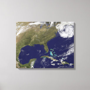 Satellitenansicht der Ostküste der Vereinigten Sta Leinwanddruck
