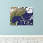 Satellitenansicht der Ostküste der Vereinigten Sta Leinwanddruck (Insitu (Holzboden))