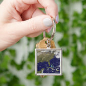 Satellitenansicht der Ostküste der Vereinigten Sta Schlüsselanhänger (Hand)