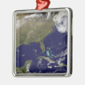 Satellitenansicht der Ostküste der Vereinigten Sta Silbernes Ornament (Links)