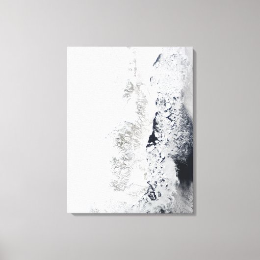 Satellitenansicht der Ostküste Grönlands Leinwanddruck (Vorderseite)