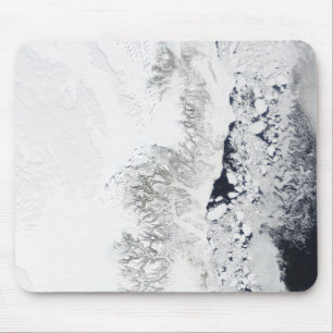 Satellitenansicht der Ostküste Grönlands Mousepad