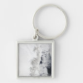 Satellitenansicht der Ostküste Grönlands Schlüsselanhänger (Vorne)