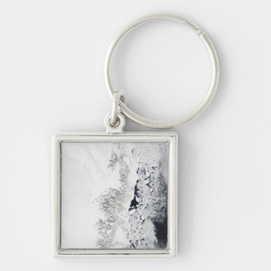 Satellitenansicht der Ostküste Grönlands Schlüsselanhänger (Vorne)