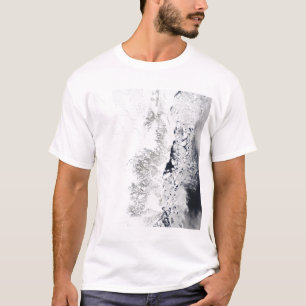 Satellitenansicht der Ostküste von Greenlan T-Shirt