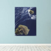 Satellitenansicht der Prinz-Edward-Inseln Leinwanddruck (Insitu (Holzboden))