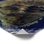 Satellitenansicht der Prinz-Edward-Inseln Poster (Ecke)
