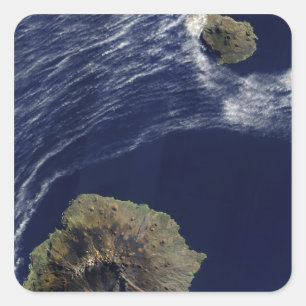 Satellitenansicht der Prinz-Edward-Inseln Quadratischer Aufkleber