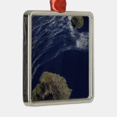 Satellitenansicht der Prinz-Edward-Inseln Silbernes Ornament (Rechts)