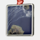 Satellitenansicht der Prinz-Edward-Inseln Silbernes Ornament (Links)