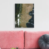 Satellitenansicht der Region Patagonien Leinwanddruck (Insitu (Wohnzimmer))