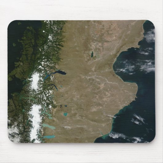 Satellitenansicht der Region Patagonien Mousepad (Vorne)