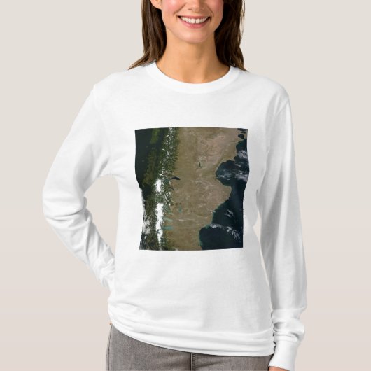 Satellitenansicht der Region Patagonien T-Shirt (Vorderseite)