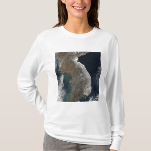 Satellitenansicht der Schneefälle T-Shirt