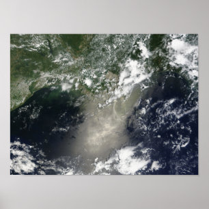 Satellitenansicht der Streifen und der Bänder des Poster