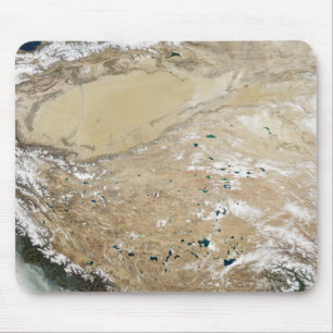 Satellitenansicht der tibetanischen Hochebene Mousepad