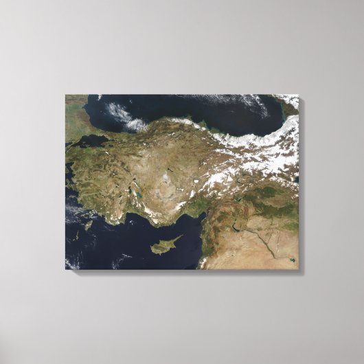 Satellitenansicht der Türkei Leinwanddruck (Vorderseite)