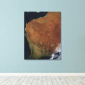 Satellitenansicht der Western Australien Leinwanddruck (Insitu (Holzboden))