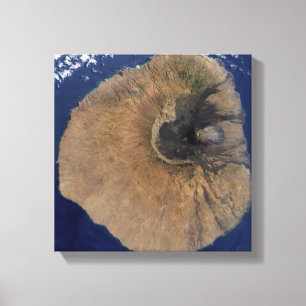 Satellitenansicht des Bergs Fogo Leinwanddruck
