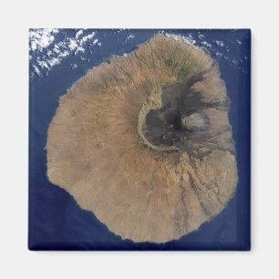 Satellitenansicht des Bergs Fogo Magnet