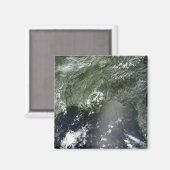 Satellitenansicht des Golfs von Mexiko 2 Magnet (Vorderseite/Rückseite)