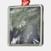 Satellitenansicht des Golfs von Mexiko 2 Silbernes Ornament (Links)