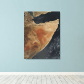 Satellitenansicht des Horns von Afrika Leinwanddruck (Insitu (Holzboden))