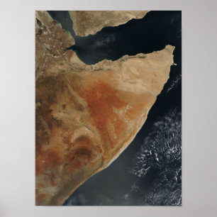 Satellitenansicht des Horns von Afrika Poster