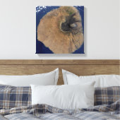 Satellitenansicht des Monte Fogo Leinwanddruck (Insitu (Schlafzimmer))