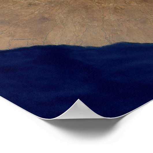 Satellitenansicht des Monte Fogo Poster (Ecke)