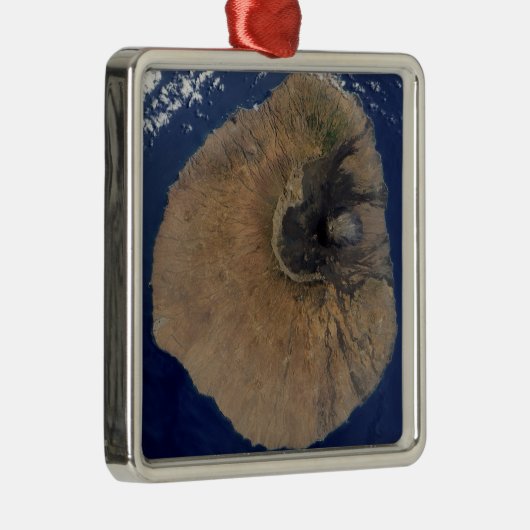 Satellitenansicht des Monte Fogo Silbernes Ornament (Rechts)