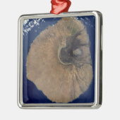 Satellitenansicht des Monte Fogo Silbernes Ornament (Links)