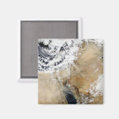 Satellitenansicht des östlichen Mittelmeers Magnet (Vorderseite/Rückseite)