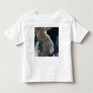Satellitenansicht des Schneefalls Kleinkind T-shirt