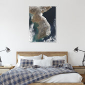 Satellitenansicht des Schneefalls Leinwanddruck (Insitu (Schlafzimmer))