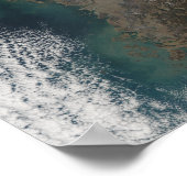 Satellitenansicht des Schneefalls Poster (Ecke)