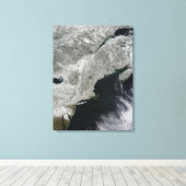 Satellitenansicht des Schnees Leinwanddruck (Insitu (Holzboden))