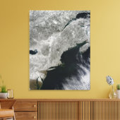 Satellitenansicht des Schnees Leinwanddruck (Insitu (Wohnzimmer))