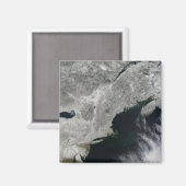 Satellitenansicht des Schnees Magnet (Vorderseite/Rückseite)