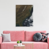Satellitenansicht des Südosten-Staat Leinwanddruck (Insitu (Wohnzimmer))