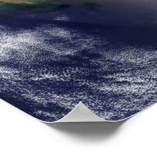 Satellitenansicht des Südosten-Staat Poster (Ecke)