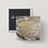 Satellitenansicht des tibetischen Plateaus Button (Vorne & Hinten)