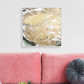 Satellitenansicht des tibetischen Plateaus Leinwanddruck (Insitu (Wohnzimmer))