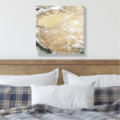 Satellitenansicht des tibetischen Plateaus Leinwanddruck (Insitu (Schlafzimmer))