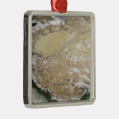 Satellitenansicht des tibetischen Plateaus Ornament Aus Metall (Rechts)