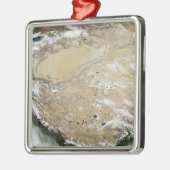 Satellitenansicht des tibetischen Plateaus Ornament Aus Metall (Links)